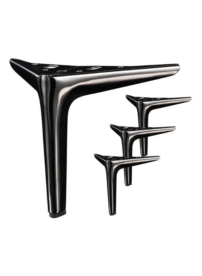 6 Inch Luxury Black Furniture Legs, Set of Four, Minimalist Design, Triangle Shape, Replacement for Sofa, Cabinet, Sofa, Ottoman, Table, Bedside Table, Dresser, Bed Leg - Image 1